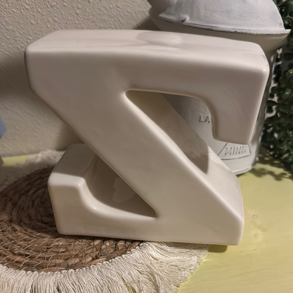 Ceramic Letter Z Decor